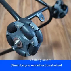 1/2/4pcs 58mm Nylon Omni Wheels Roller Wheel for Brompton Extension Rod for Robot Car Telescopic Bike Rack Parts Folding Bicycle