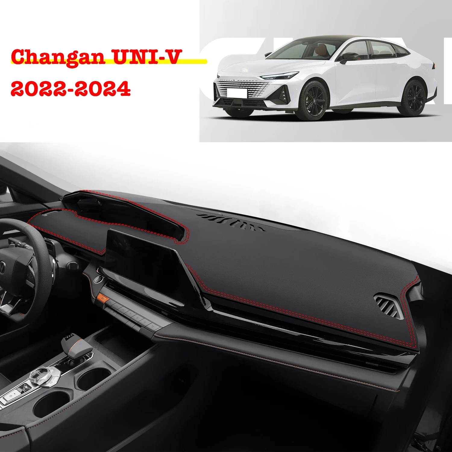 حصيرة لوحة القيادة لـ Changan UNI-V 2022-2024 لوحة حجب الضوء وحدة التحكم المركزية داش حصيرة واقي من الشمس