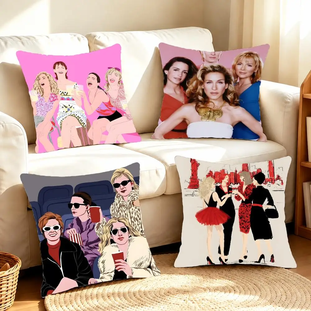 Glamorous Trendy Sex And The City Cushion Cover Sofa Living Room Home Decor Invisible Zipper Anti-dustmite Shell