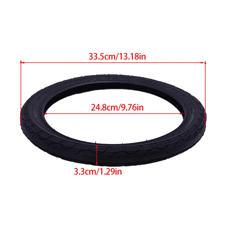 14x1.50 Complete Bicycle Tyre Set Outer Tire And Bent Valve Inner Tube Accessories