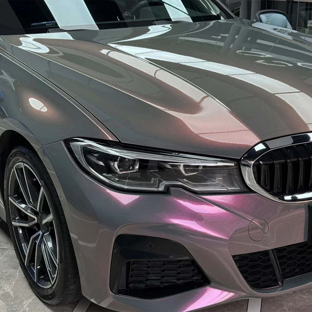 

Diamond Grey Purple Car Sticker Wrap Vinyl Film PET Bubble Free Auto Self Adhesive Decal Car Accessories Exterior Interior