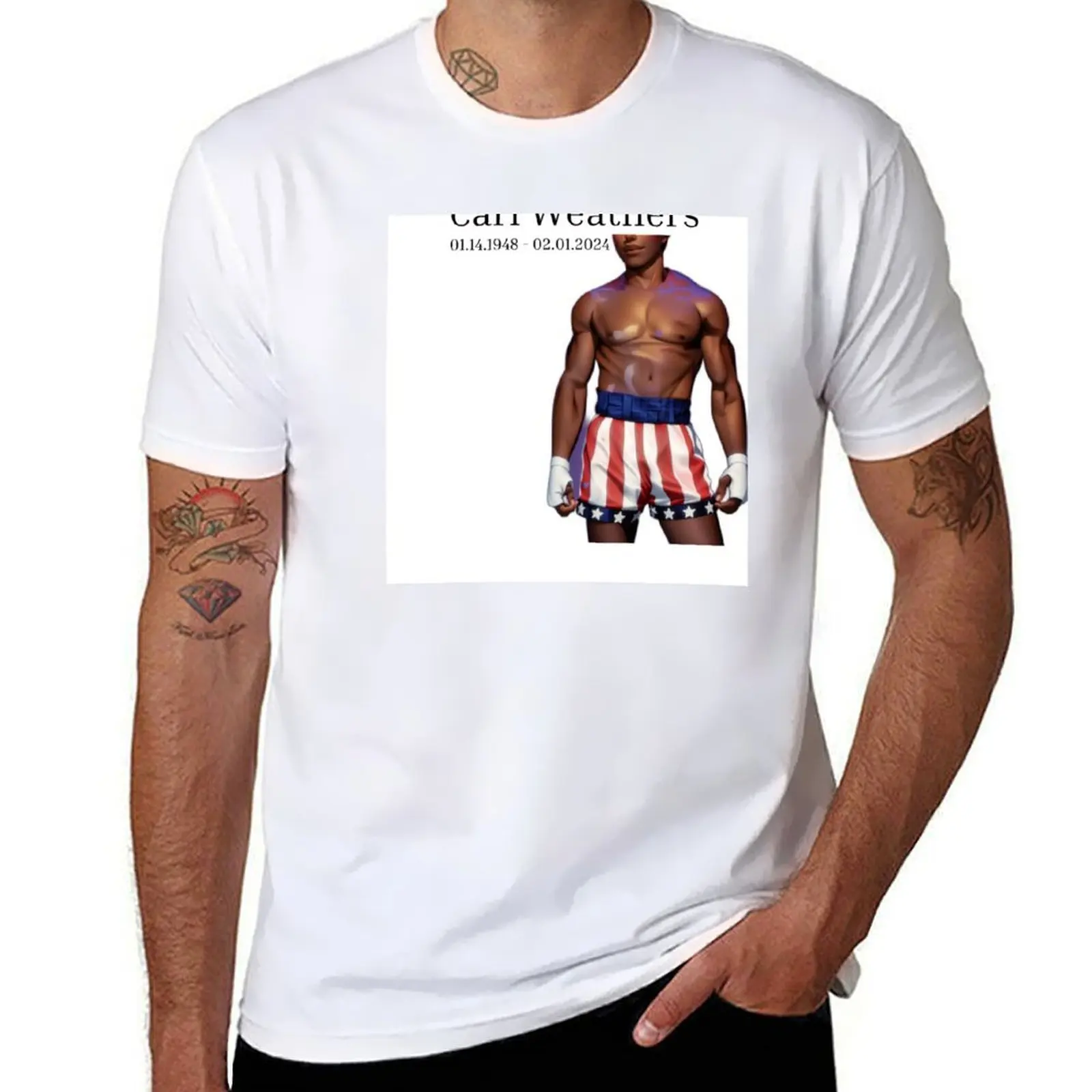 Carl Weathers: Rip 01.14.1948 - 02.01.2024 T-Shirt t shirts for man slim fit printed t shirts for man T-Shirt