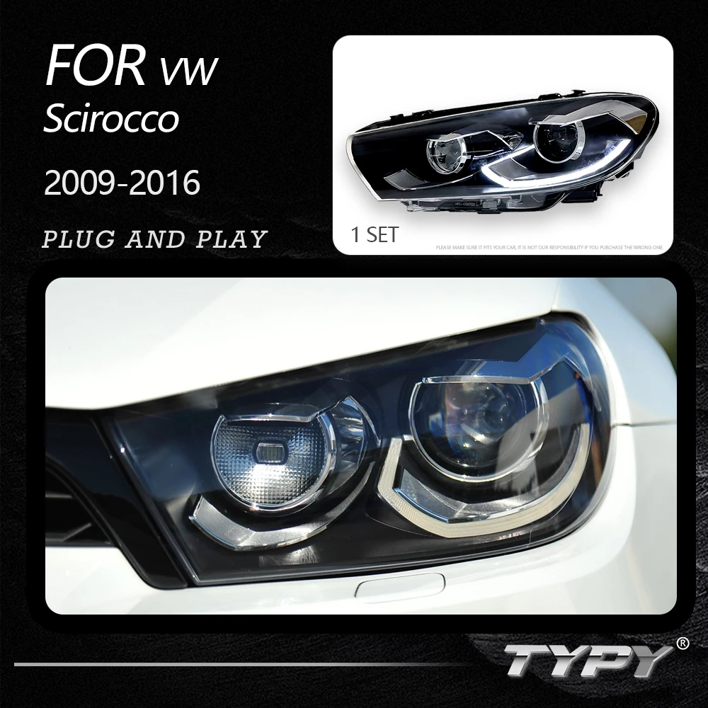 

TYPY Car Headlights For VW Scirocco 2009-2016 LED Car Lamps Daytime Running Lights Dynamic Turn Signals Car Accessories