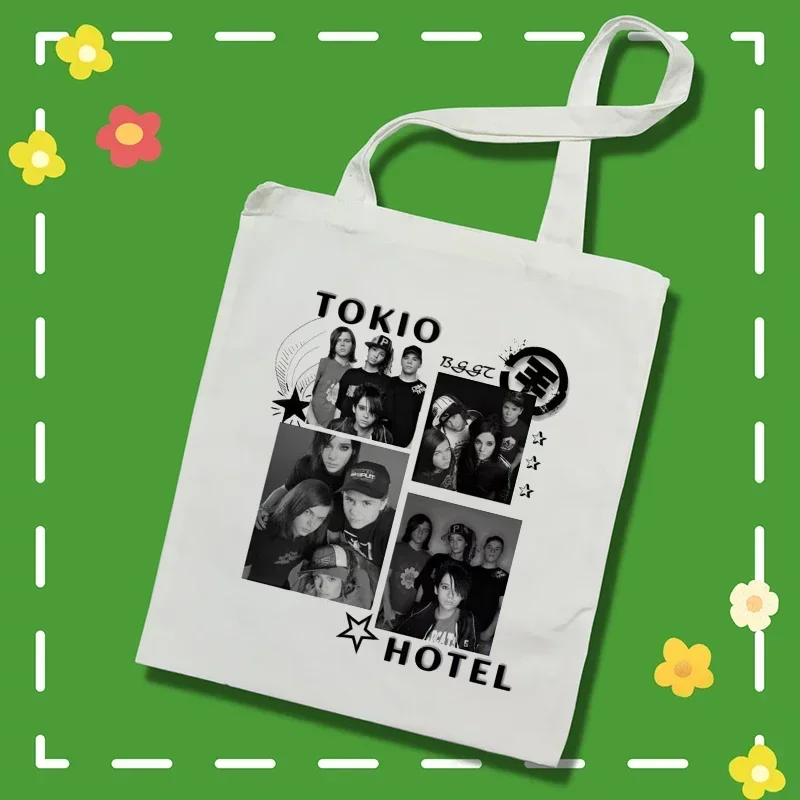 Large Capacity Bag for Women Bolsa Feminina Tokio Hotel Tote Shopping Polyester Handbag Canvas Shoulder Bag Shoping Bag