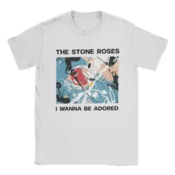 Men T-Shirt Stone Roses I Wanna Be Adored Funny Pure Cotton Tees Short Sleeve T Shirts Crewneck Tops Plus Size