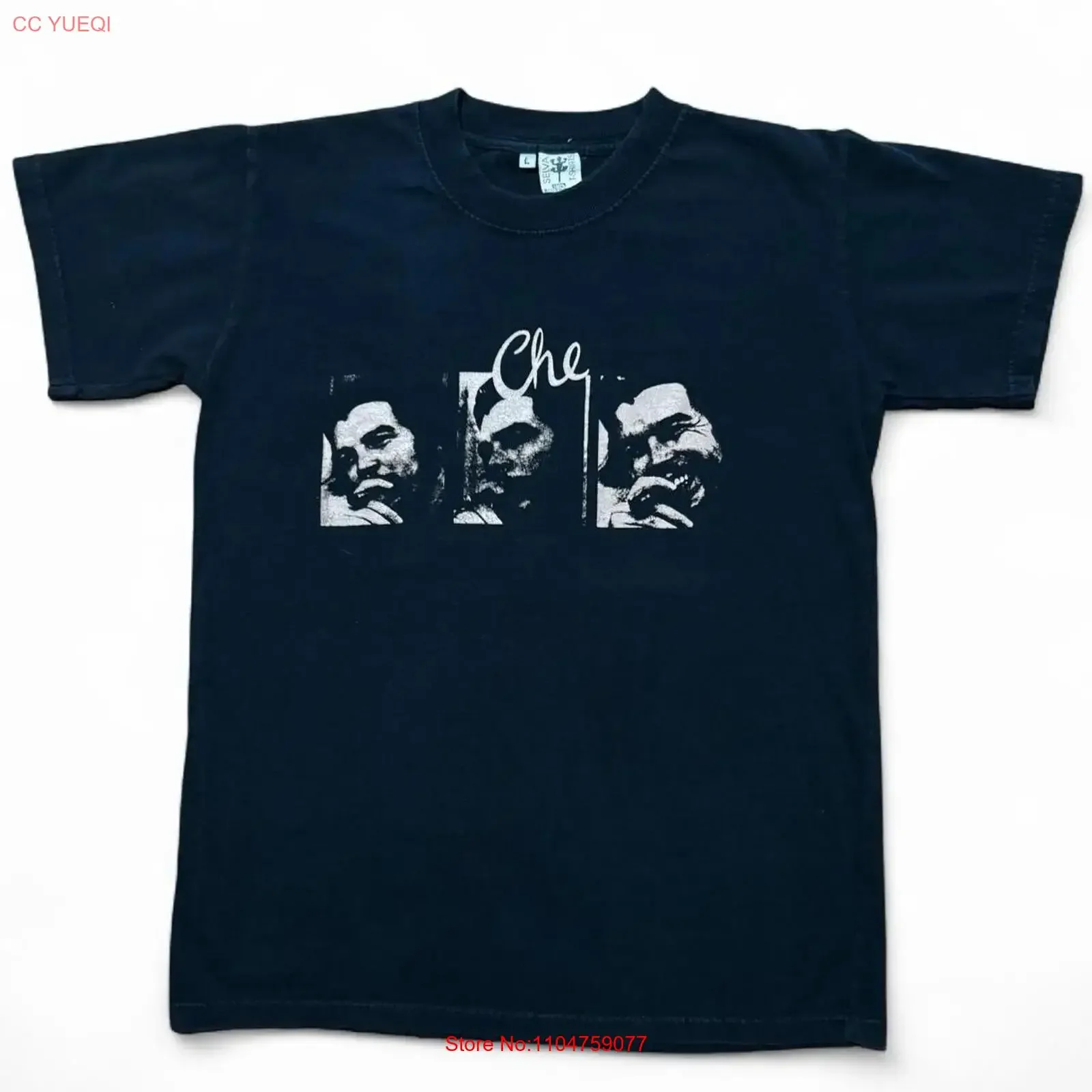 Vintage 90s Che Guevara T shirt Large 20x26 Black vintage Washed Versatile Stretched Stylish designer clothes Casual