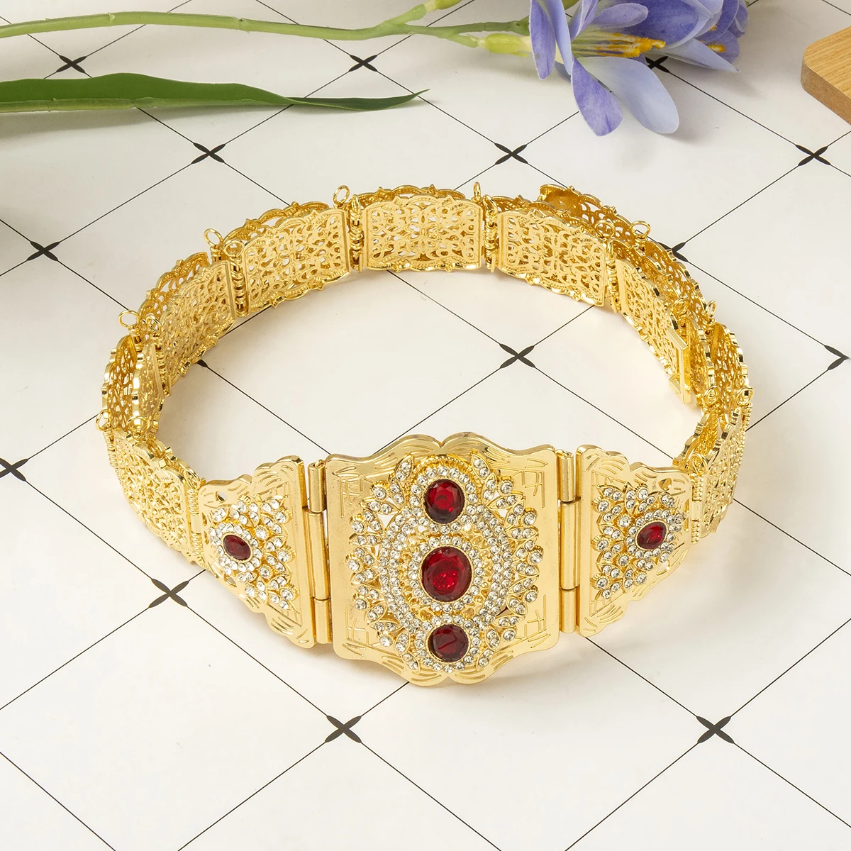 

A Unique Moroccan Bridal Belt With Carved Patterns, Moroccan Wedding Dress Belt, And Evening Dress Accessories