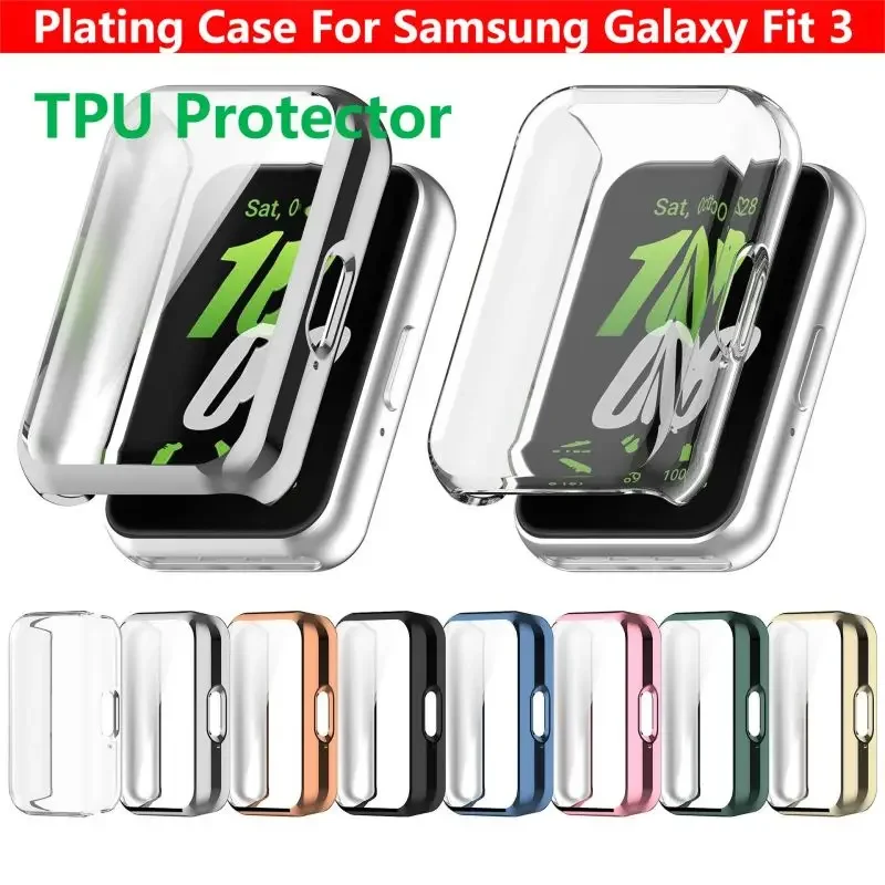 Plating Case para Samsung Galaxy, Watch Strap, Cobertura Total Bumper, Capa Protetora TPU, Acessórios Protetores de Tela