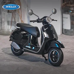 WELLY 1:12 Vespa GTS Super 2020 Alloy Leisure Motorcycle Model Simulation Metal Street Road Motorcycles Model Childrens Toy Gift