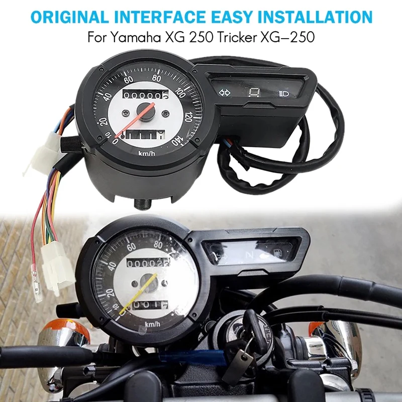 Motorcycle Digital Speed Meter Speedometer Odometer Gauge Tachometer With Cable For Yamaha XG 250 Tricker XG-250