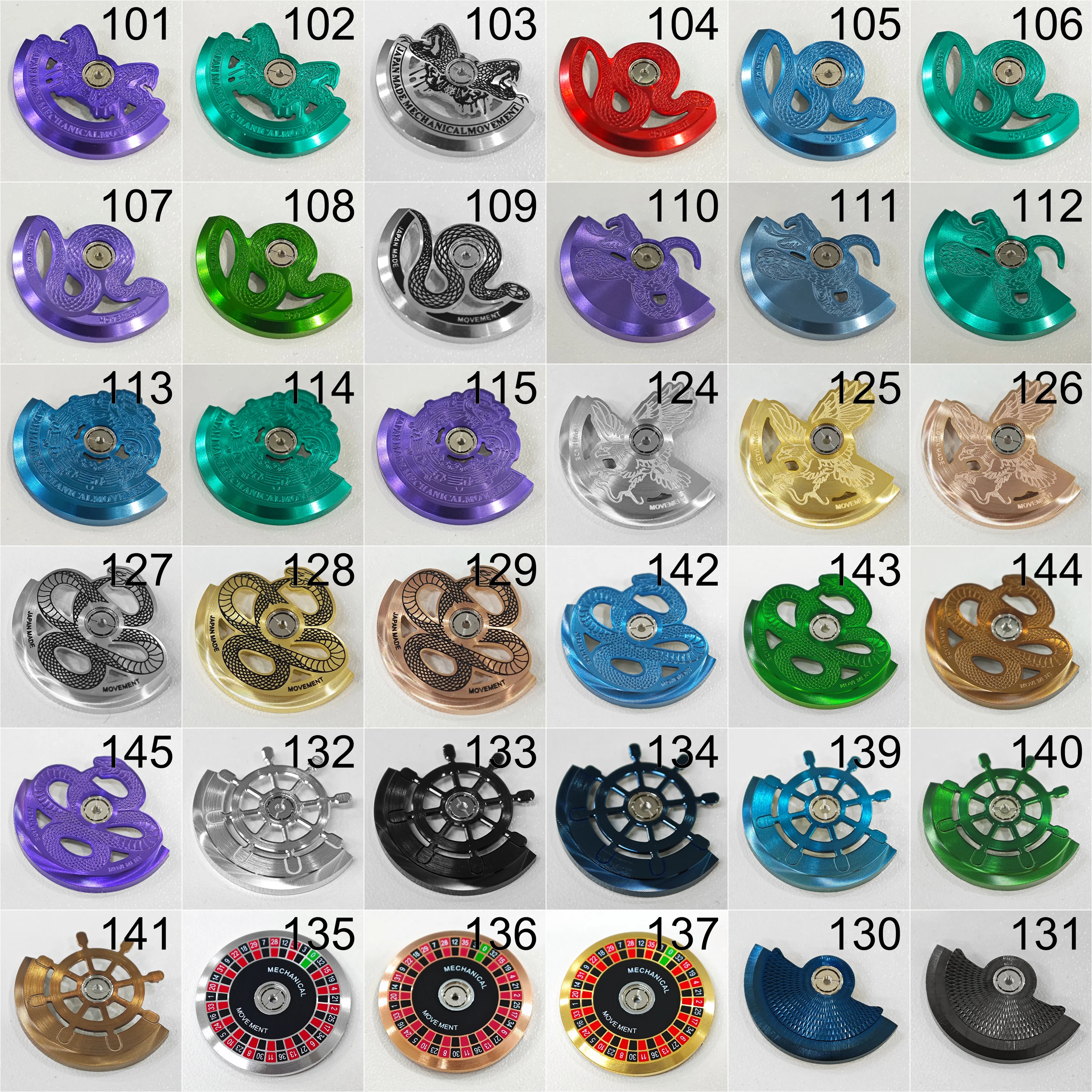 148 Styles NH35 NH36 Watch Movements Oscillating Weight Rotors Compatible for NH34 NH35 NH38 4R Movements Replacement Parts 1 image 5