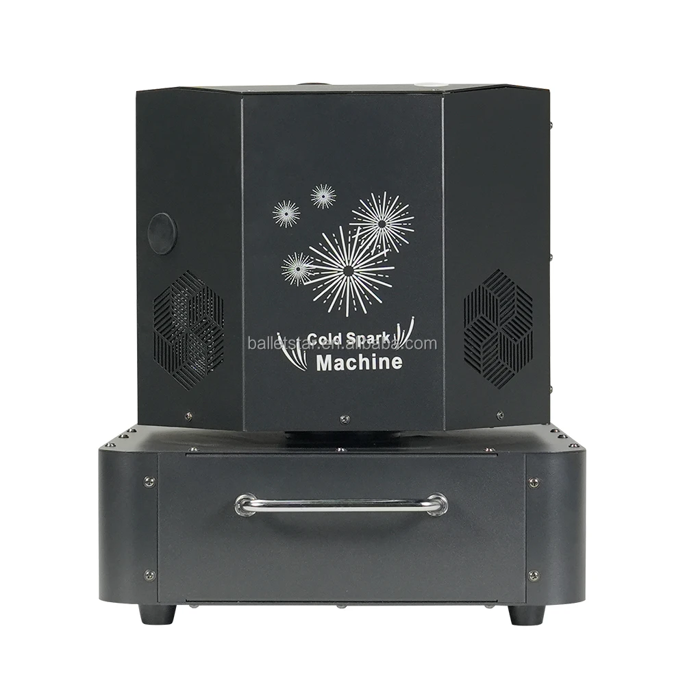 Dual-Head 360° Spinning Cold Spark Machine Remote-Controlled Cold Sparkler for Wedding Stage