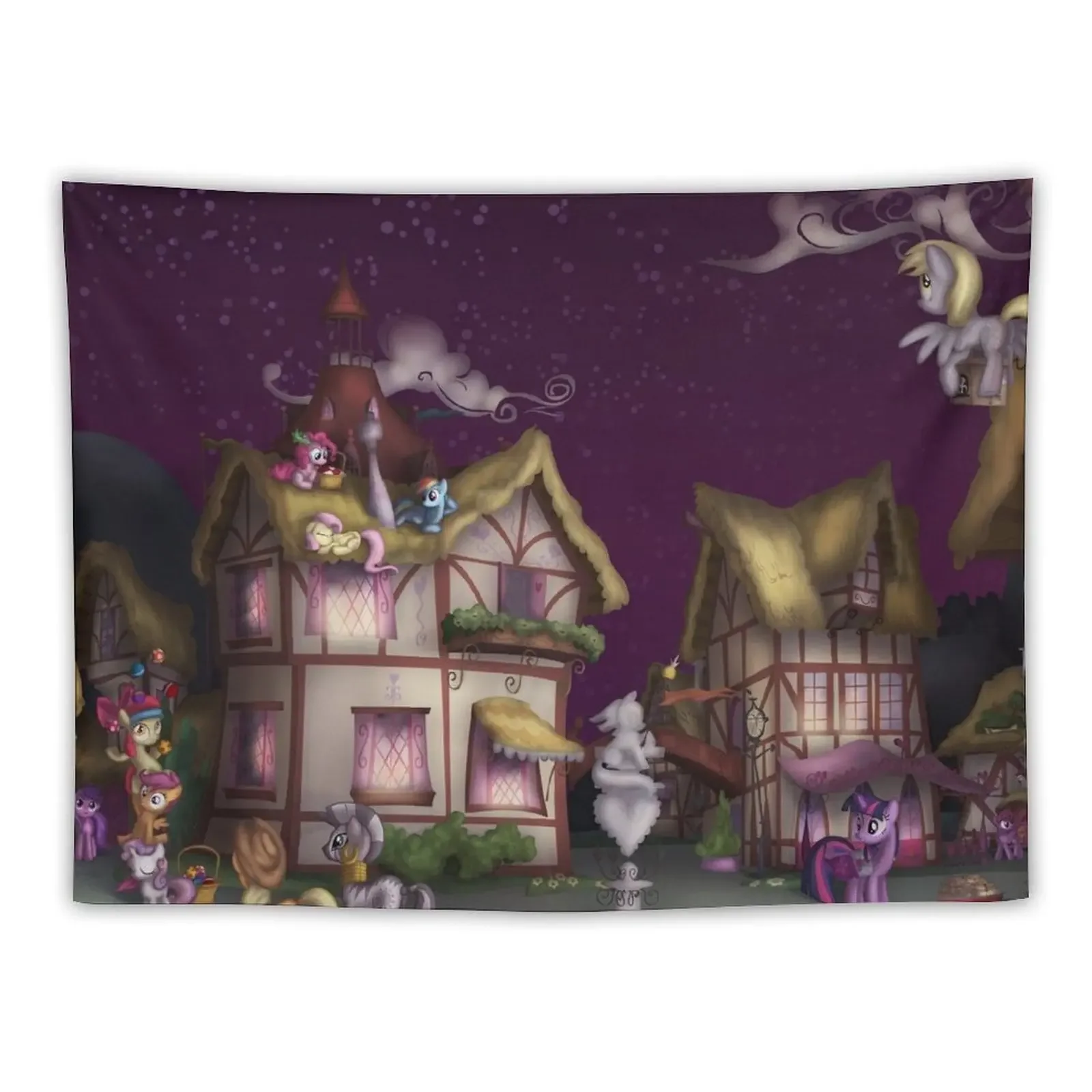 

Ponyville, Dusk Tapestry Bedrooms Decor House Decoration Tapestry