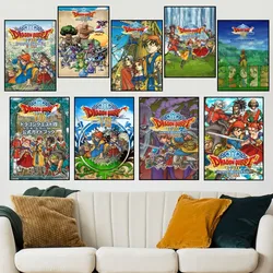 Game Dragon Q-Quest Journey Cursed King 8 P Poster Small Prints Room Wall Sticker Wall Painting Bedroom Living Office