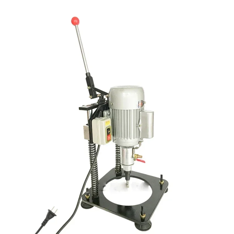 Handheld flat glass hole-enlarging/tile drilling machine; portable, compact glass/stone drilling machine.