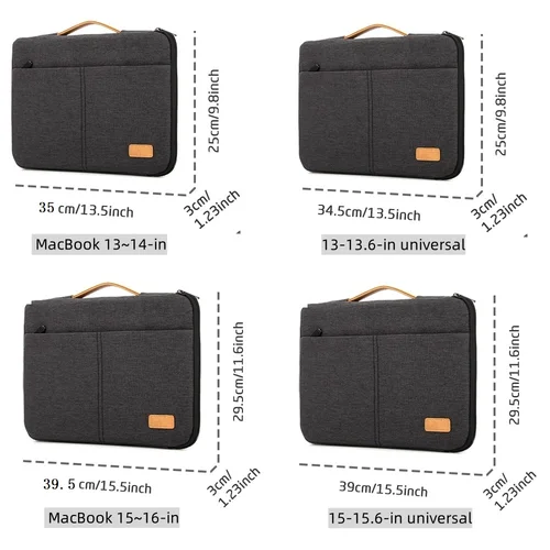 Imagen 2 del producto Funda para portátil para Macbook Air Pro 13,3, 15,6, funda para portátil de 14 pulgadas para Xiaomi, Huawei, Lenovo, Dell, Asus, funda protectora para portátil
