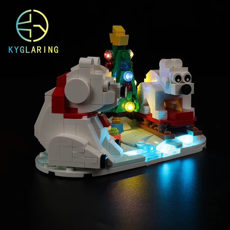 LED Light Kit For 40571 Winter Polar Bears DIY Toys Set (Not Included Building Blocks)