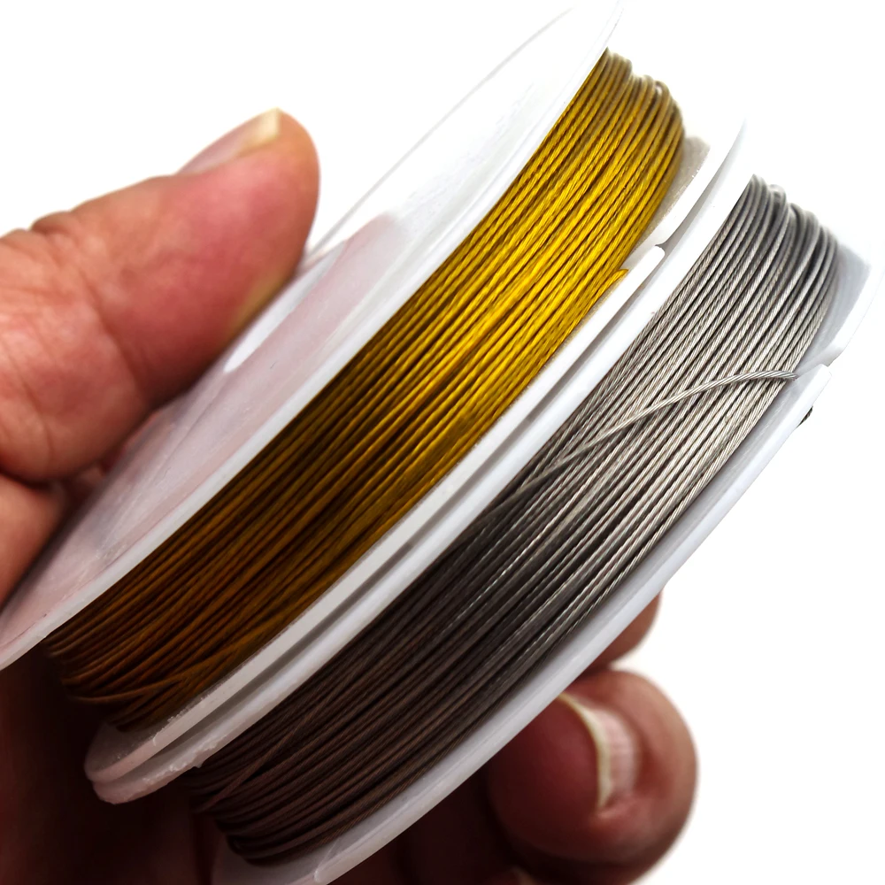  0,3-1 мм проволока из нержавеющей стали, веревка для бисера, шнур, рыболовная нить, устойчивая прочная леска для изготовления ювелирных изделий, сделай сам, ручная работа