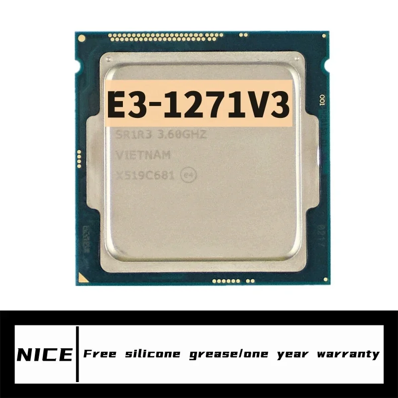 Xeon E3-1271 v3 E3 1271 v3 E3 1271v3 3.6 GHz Quad-Core Eight-Thread CPU Processor L2=1M L3=8M 80W LGA 1150