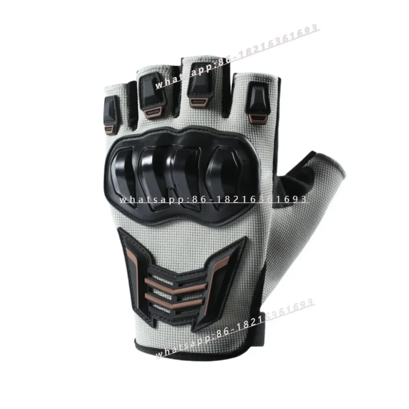 1pcs Motorcycle Rider Equipment Half Finger Breathable Anti-skid Tactical Riding Gloves