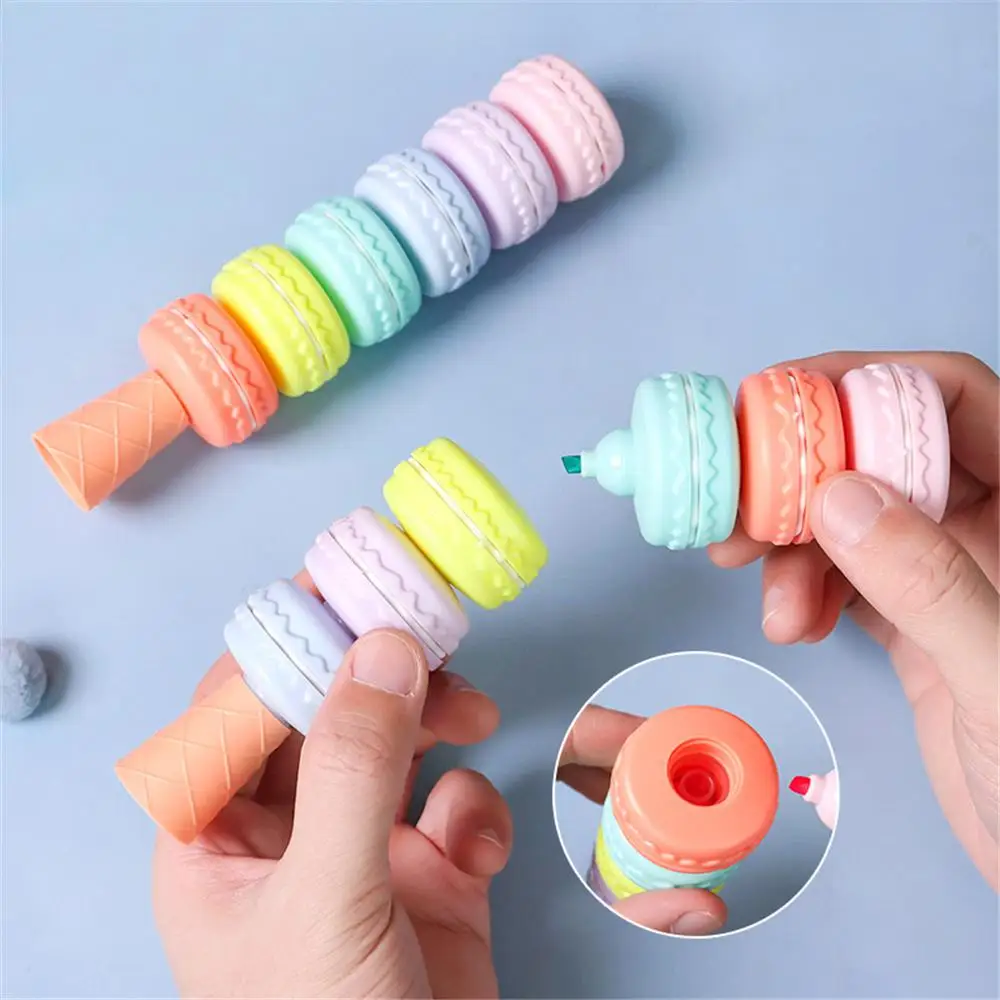 Quick Drying Marker Splicing Not Easy To Leak Ink Compact And Portable Macaron Color Strong Coverage Study Stationery Marker Pen