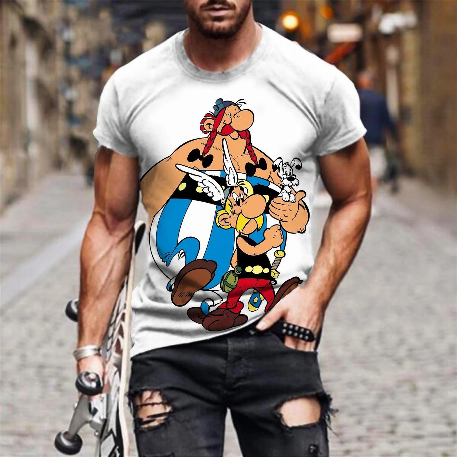 New Anime Cartoon Asterix And Obelix 3D Print T-Shirt Men Women Short Sleeve T Shirts Oversized Harajuku Tees Tops Kid Clothing