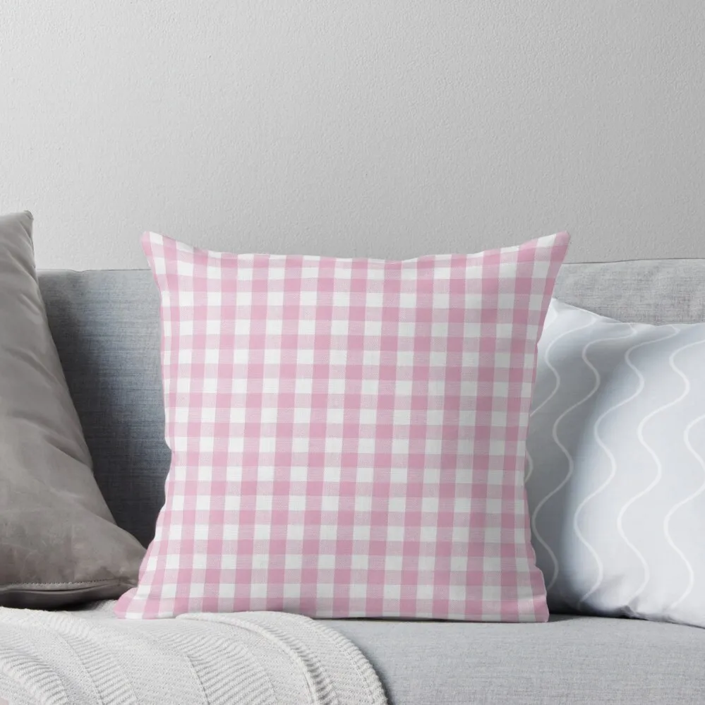 Pink gingham Throw Pillow Custom Cushion Sofa Cushions Covers Bed pillowcases Cushions Home Decor