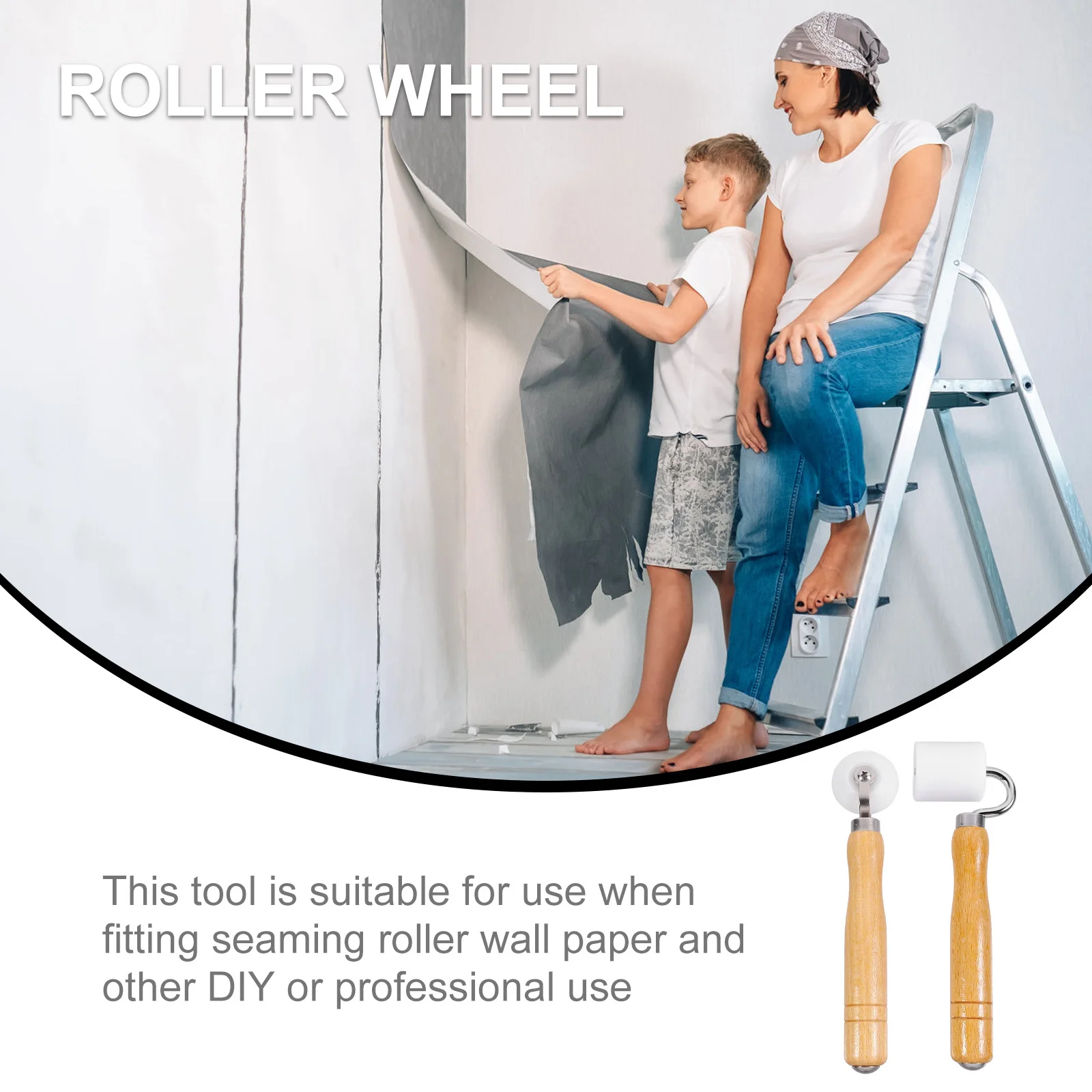 

2Pcs Seam Roller Construction Tools Pressure Wheel Device Flat Roller Wheel Durable High Grade Plastic Material