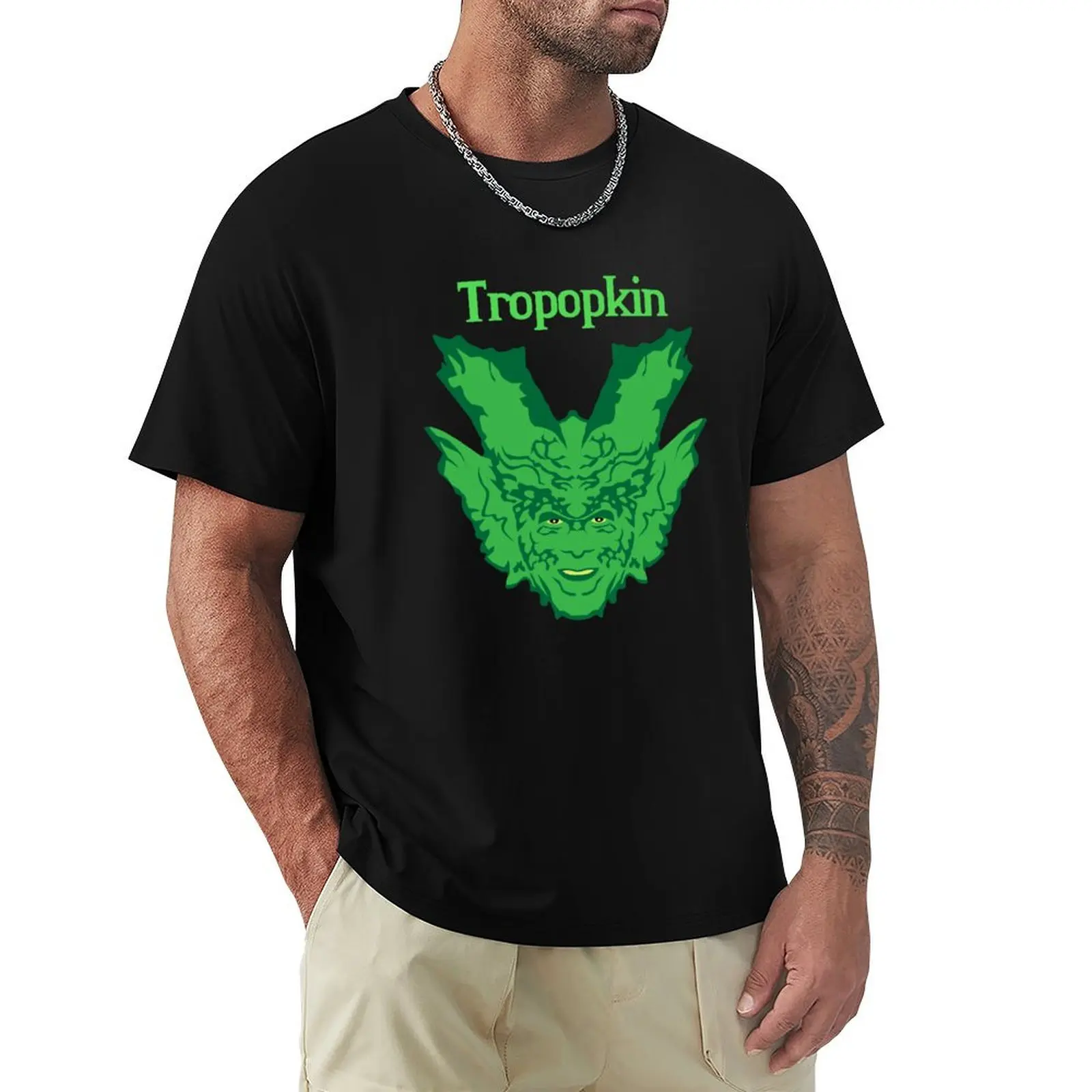 

Tropopkin T-Shirt oversizeds Man t-shirt plus size tops slim fit t shirts for men