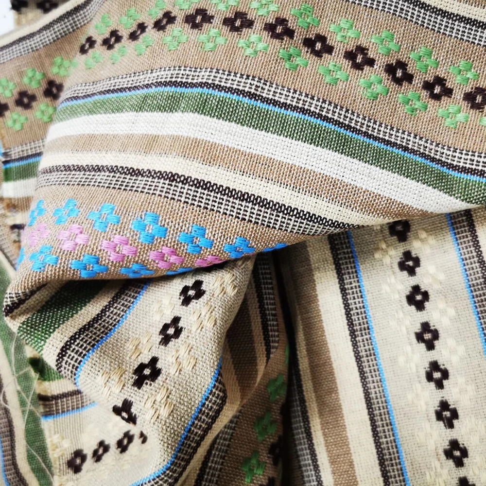 Teramila Ethnic Cotton Linen Fabric 0.5-2Yards Hotel Bar Tablecloth Pillow Sofa Cover Patchwork Curtain Decorative Textile view 6