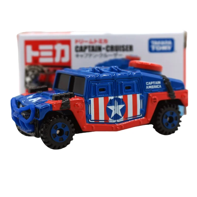 

TAKARA TOMY No. 144 Captain America Painted Hummer Off-road diecast alloy car model Collection display toy gift for children.