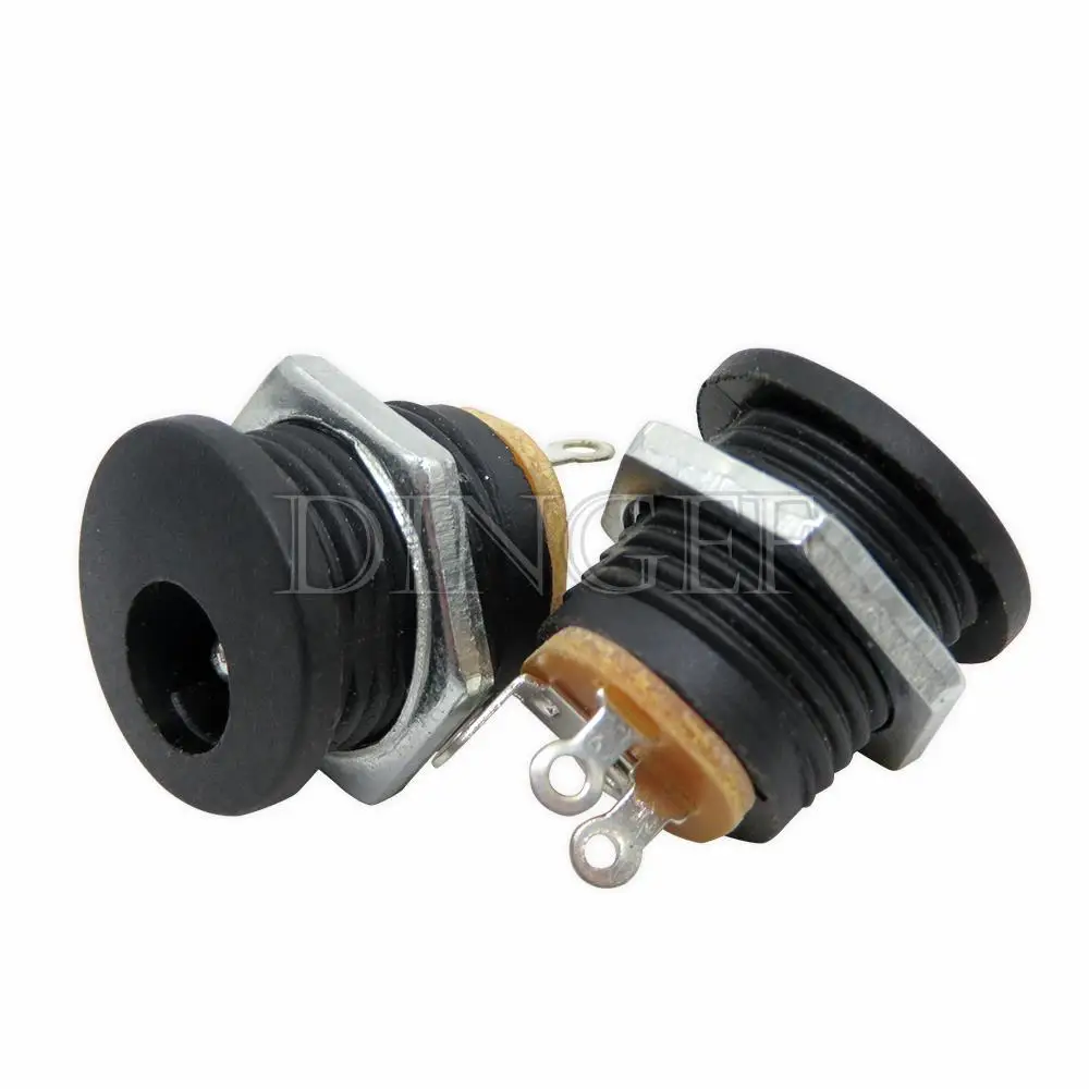 5Pair / 10PCS 12V 3A 5.5x2.1mm DC Power Male Plugs Connector DC Power Socket Female Jack Screw Nut Panel Mount Adapter 5.5*2.1mm