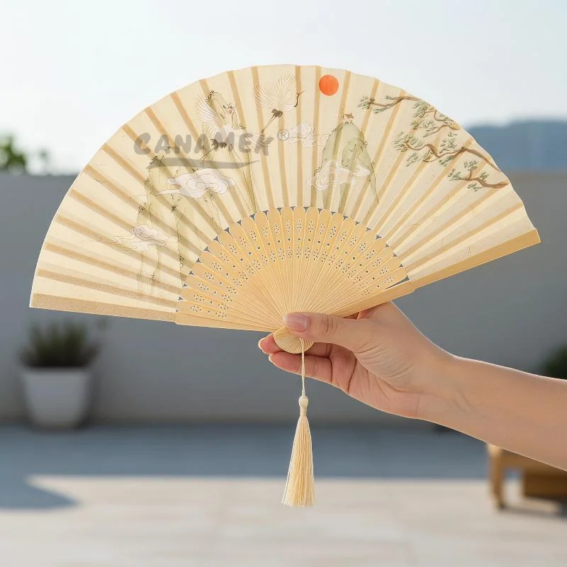 Éventails pliants manuels de style chinois, motifs de costumes anciens, cadeaux de mariage, cadeaux pour invités, décoration d'événements