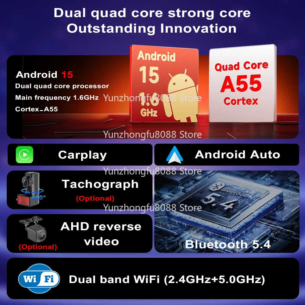 824 ADAS 9-inch IPS Touch Screen Dual Track Stereo Car Radio Wireless Global Positioning System Navigation Dashboard Placement