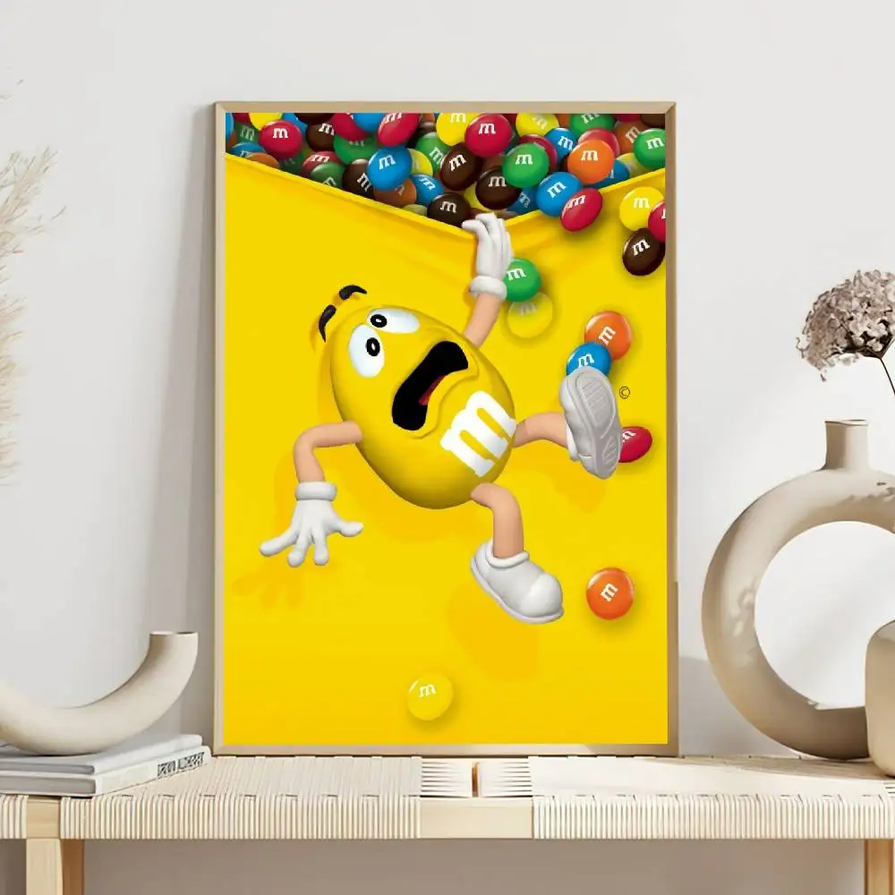 موضة حبوب الشوكولاتة M-M & MS ملصق لوحة ذاتية اللصق غرفة المعيشة مكتب الديكور غرفة نوم المنزل الجدار ملصق يطبع