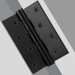 2pcs Stainless Steel 3.0 Thick Silent Door Hinge Black 4 inch Ball Bearing Strong Hinge For Wood Door