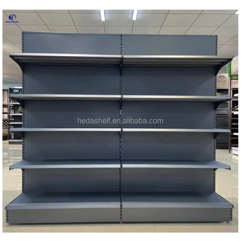custom.Heda Supermarket Store Shelf Convenience Store Gondola Rack Display Steel Groceries Shelves /Racking and Shelving