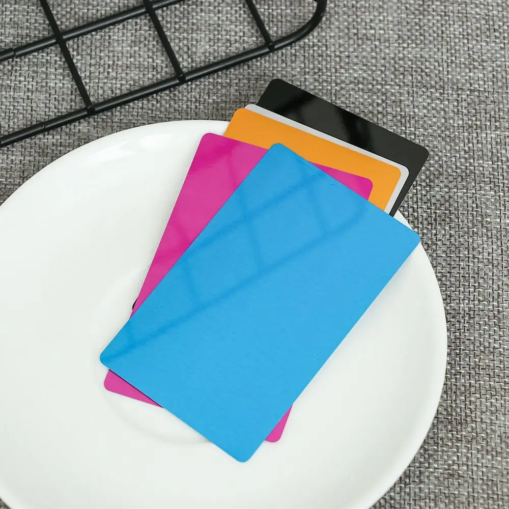 50 Pcs/Set Office Supplies Business Visit Aluminum Blank Metal Carte Business Card Name Cards
