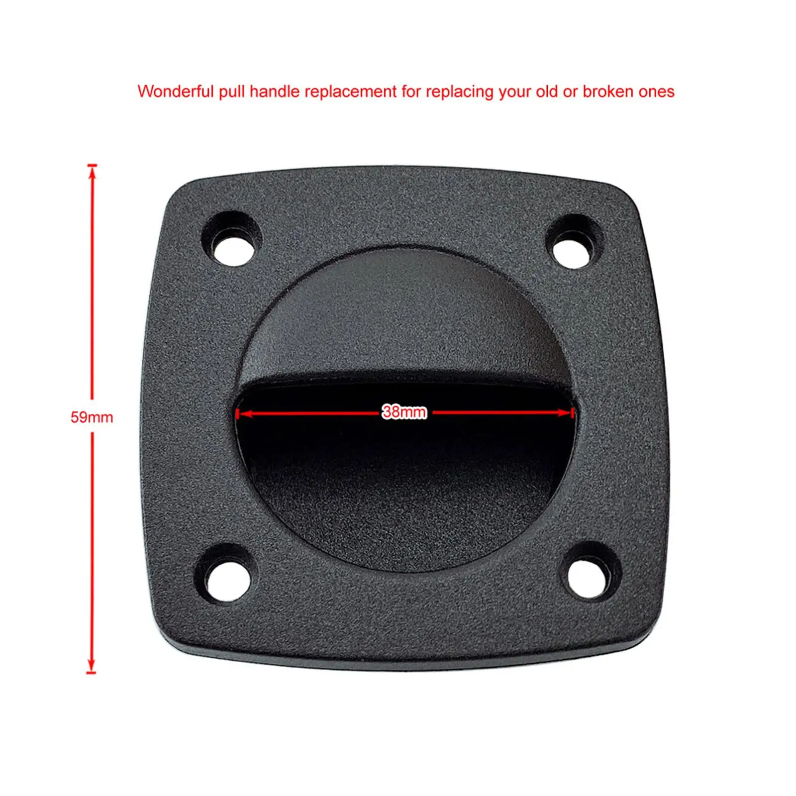 Hidden Recessed Flush Pull Handle Durable Latch Pull Fit for Boat Yacht Locker Black