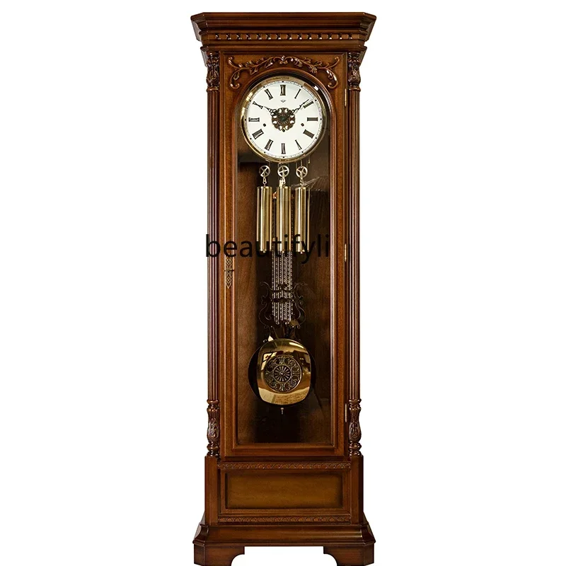 

Helmler floor clock European American living room villa pendulum clock Chinese retro, classic watch machinery