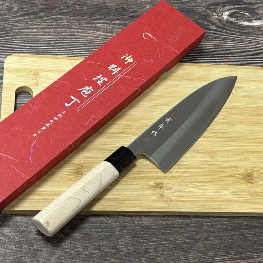 Wxcoo faca de cozinha japonesa, faca de chef de sushi sashimi, faca doméstica para cortar frutas e vegetais, suprimentos de cozinha
