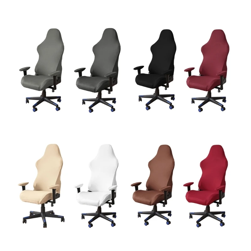 Protective Elastics Chair Cover, Soft Milk Silk, Chair Cover for Most Shell Chairs for Home or Office Fabric Chair Cover