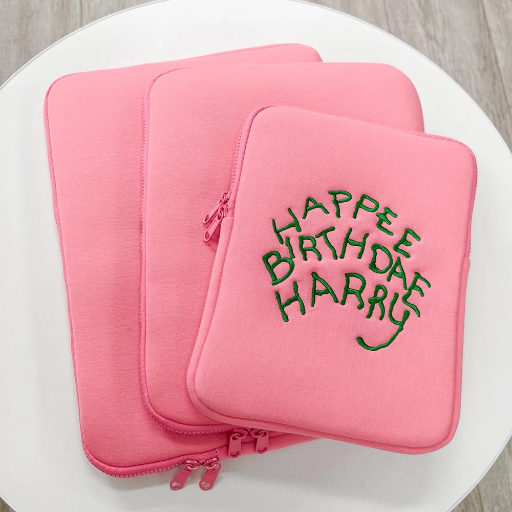 Cute Laptop Sleeve Bag Tablet Case For 9.7 11 13 14 15.6 16Inch For MacBook Air Pro Xiaomi Dell Acer Notebook Computer Case，Pink