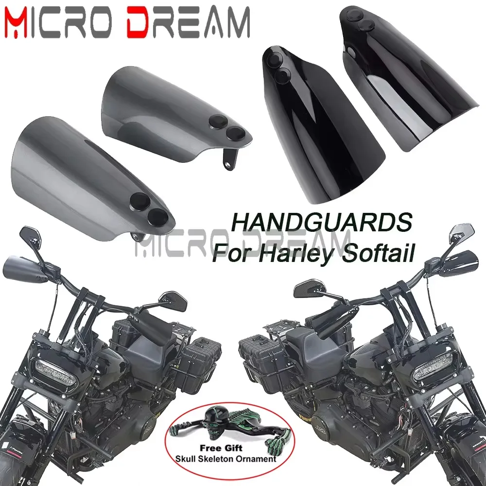 Shade Hand Guard Polycarbonate Motorcycle Handguards Protector For Harley Softail Street Bob FXBB 114 FXBBS 2018 19 20 21 22 23