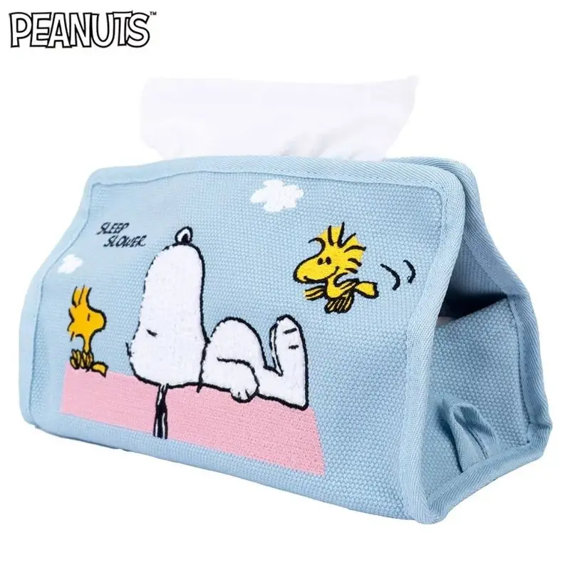 

Мерч с Снупи в аниме-стиле, милый мультяшный чехол для салфеток в японском стиле, креативный кавайный дизайн, для дома, портативный, для автомобиля, подарок.