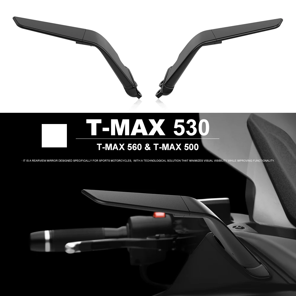 

For Yamaha T-MAX 500 04-12 TMAX 530 12-19 T-MAX560 2020 2021 Motorcycle Stealth Mirrors Sport Wind Wing Adjustable Side Rearview