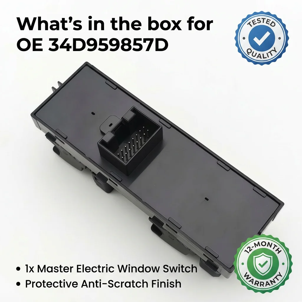 34D959857D Master Power Window Switch for Skoda Rapid Spaceback VW Santana Jetta 2016-2020 16-Pin 34D 959 857 D