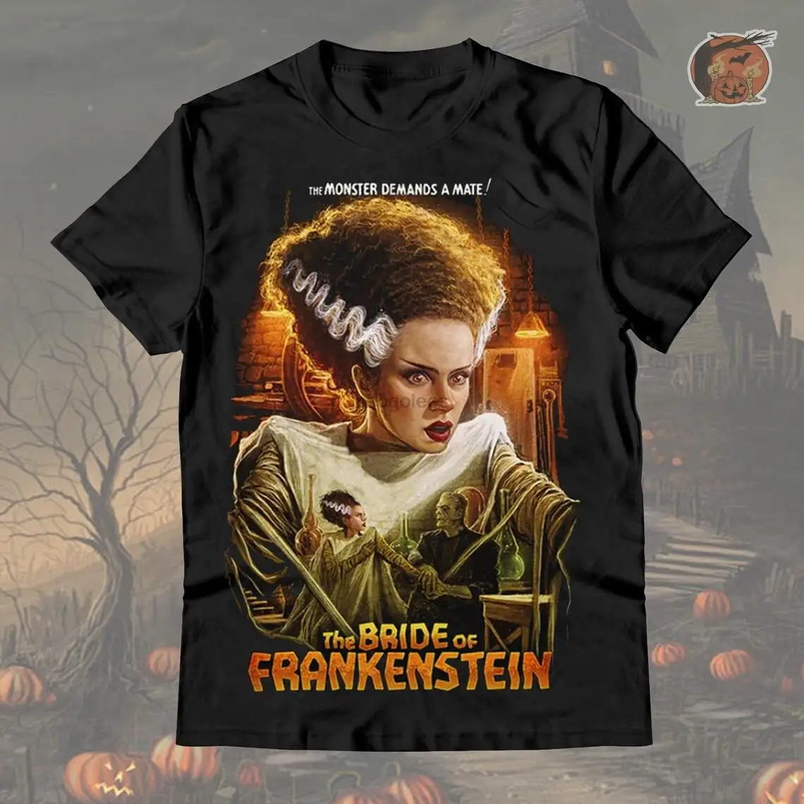 Bride of Frankenstein Horror Movie T-Shirt Bride of Frankenstein Movie Halloween T Shirt Horror Movie Fan Shirt Vintage Hallowee