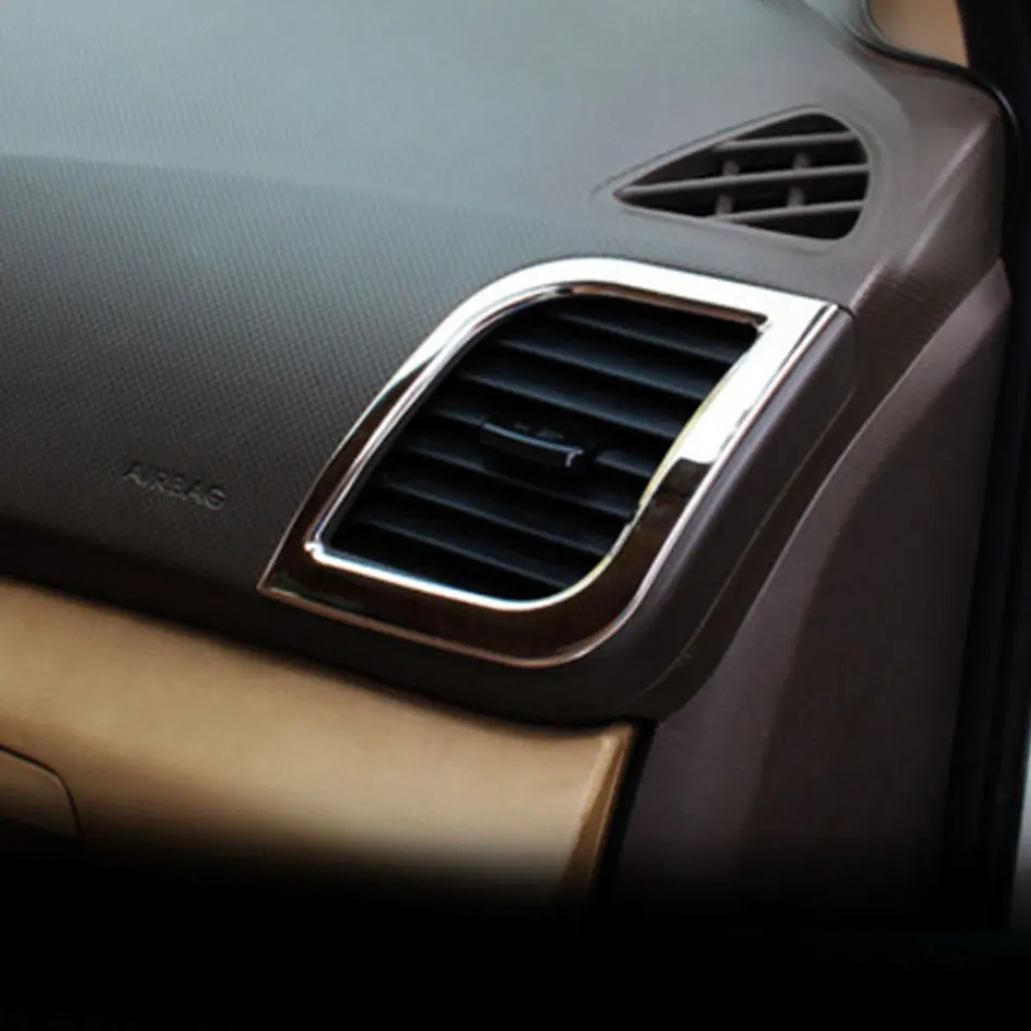 Car Front AC Outlet Trim Sticker for Hyundai I25 Verna Solaris 2012 2013 2014 2015 Side Air Conditioning Vent Cover Accessories