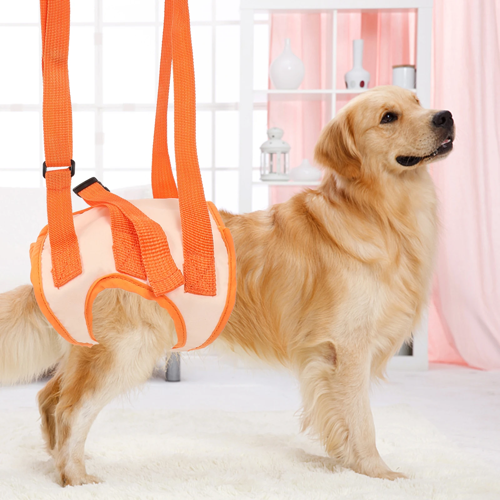 

Oxford Cloth Plastic Pet Hind Legs Lift Belt Adjustable Dog Support Fitness Aid Lightweight Practical Durable